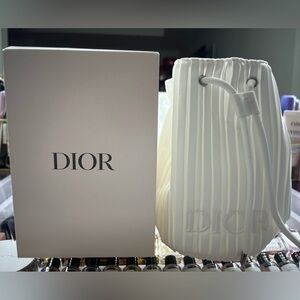 Dior White Cosmetic Bag